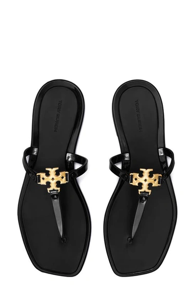 Shop Tory Burch Roxanne Jelly Sandal In Perfect Black / Gold