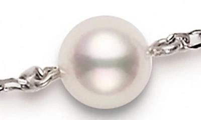 Shop Mikimoto Akoya Cultured Pearl Station Bracelet In White Gold/ Pearl