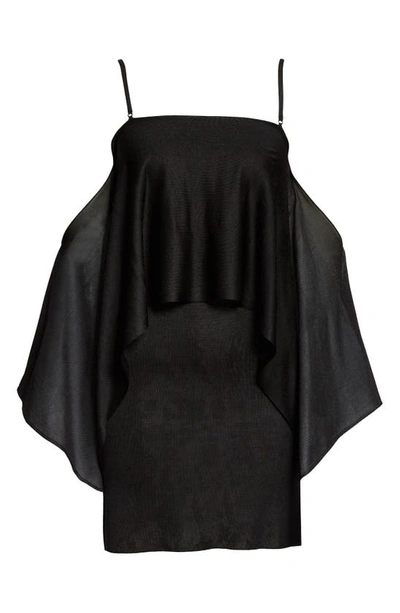 Shop Tom Ford Ruffle Detail Minidress In Black