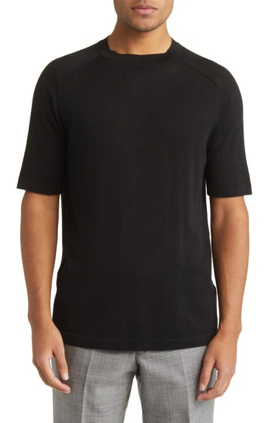 Shop Jack Victor Victoria Cotton & Silk T-shirt In Black