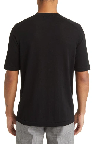 Shop Jack Victor Victoria Cotton & Silk T-shirt In Black