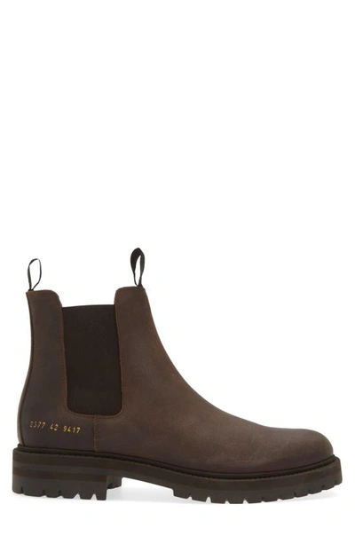 Shop Common Projects Chelsea Boot In Dark Brown