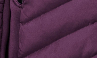 Shop Bernardo Mixed Media Water Resisant Quilted Puffer Jacket In Purple Rain