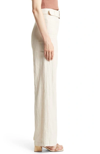 & Other Stories Belted Linen Flare Pants In Natural Linen