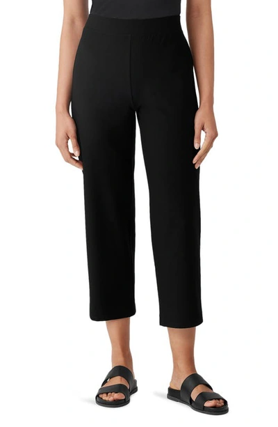 Eileen Fisher Cropped Washable Stretch Crepe Pant