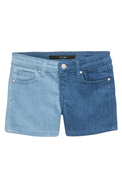 Shop Joe's Kids' Billie Colorblock Denim Shorts In Bleach Blue