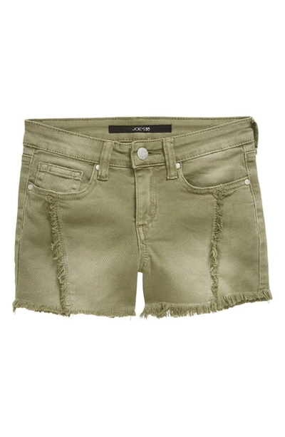 Shop Joe's Kids' Cecilia Stretch Cotton Denim Shorts In Light Olive