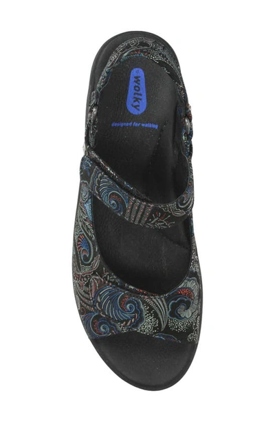 Shop Wolky Pichu Sandal In Black Blue