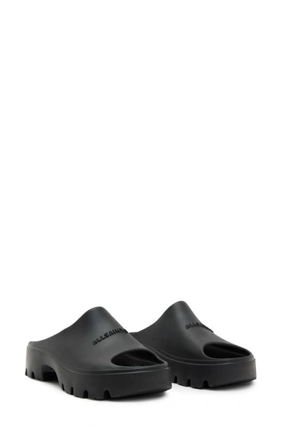 Shop Allsaints Eclipse Flatform Slide Sandal In Black