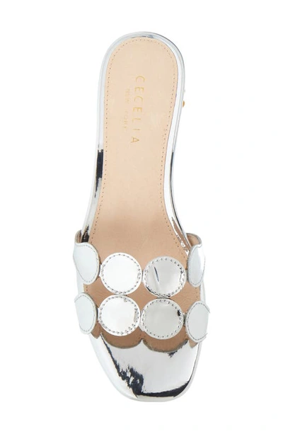 Shop Cecelia New York Bunny Slide Sandal In Silver
