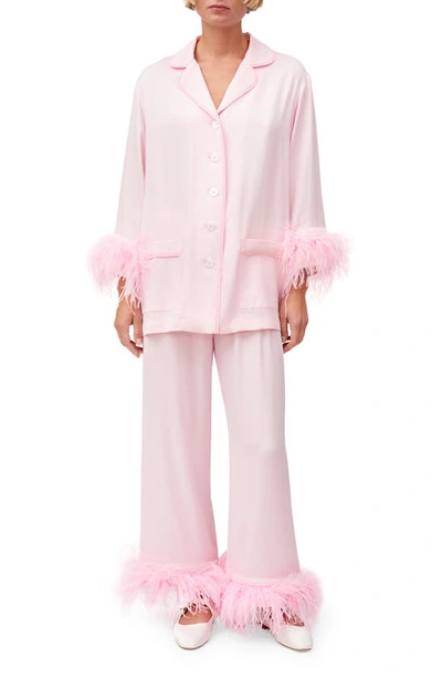 Shop Sleeper Party Double Feather Pajamas In Pink
