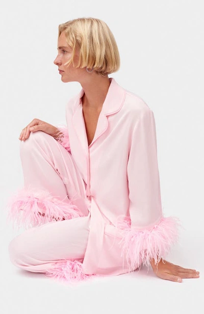 Shop Sleeper Party Double Feather Pajamas In Pink