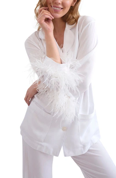 Shop Sleeper Party Double Feather Pajamas In White
