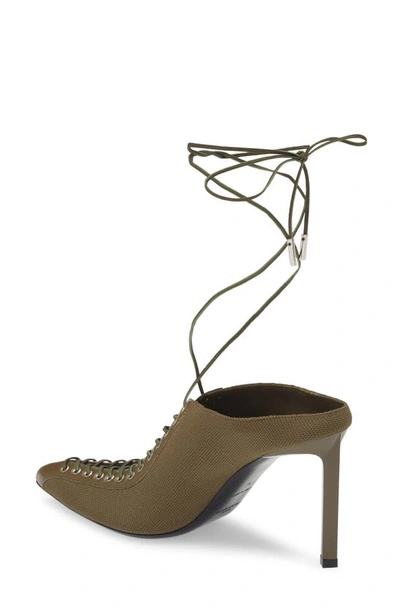 Shop Givenchy Show Lace-up Pointed Toe Pump In 313-dark Khaki
