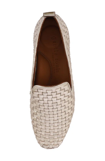 Shop Gentle Souls By Kenneth Cole Morgan Metallic Loafer In Soft Gold