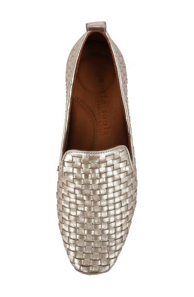 Shop Gentle Souls By Kenneth Cole Morgan Metallic Loafer In Soft Gold