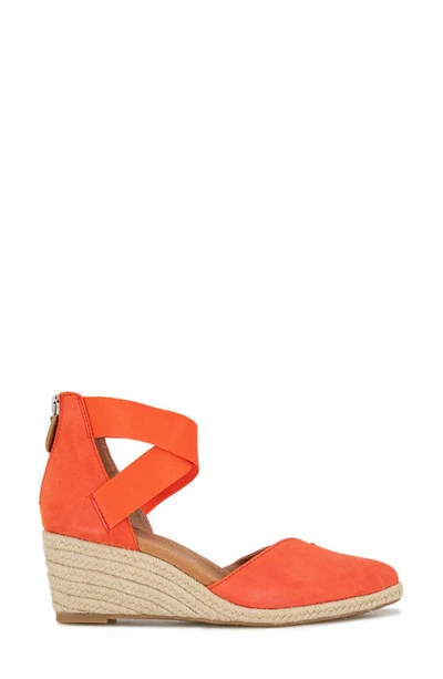 Shop Gentle Souls By Kenneth Cole Orya Espadrille Wedge Sandal In Bright Coral Suede