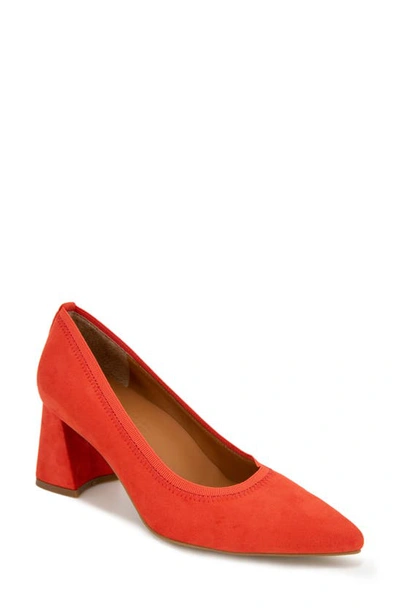 Shop Gentle Souls By Kenneth Cole Dionne Pointed Toe Pump In Bright Coral Suede