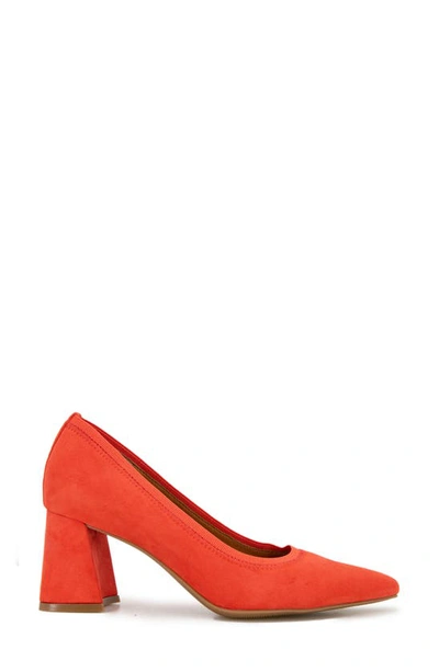 Shop Gentle Souls By Kenneth Cole Dionne Pointed Toe Pump In Bright Coral Suede