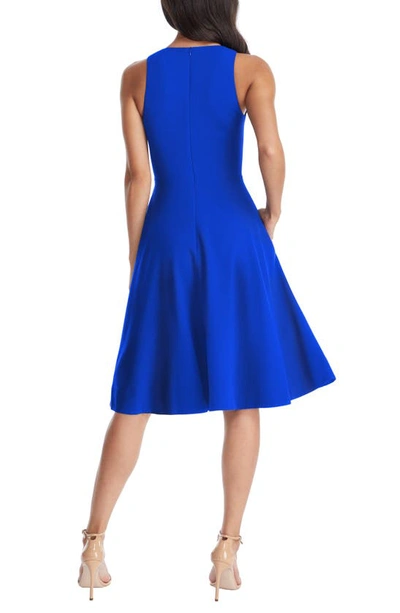 Shop Dress The Population Catalina Fit & Flare Cocktail Dress In Electric Blue