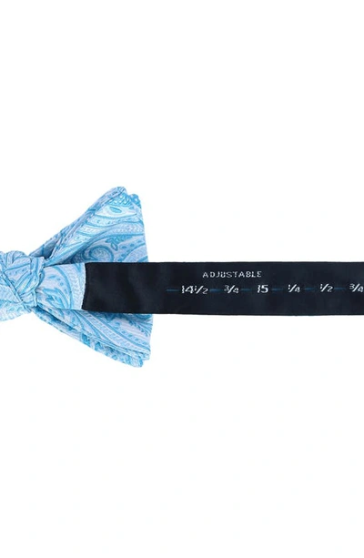 Trafalgar Sutton Solid Silk Bow Tie In Light Blue