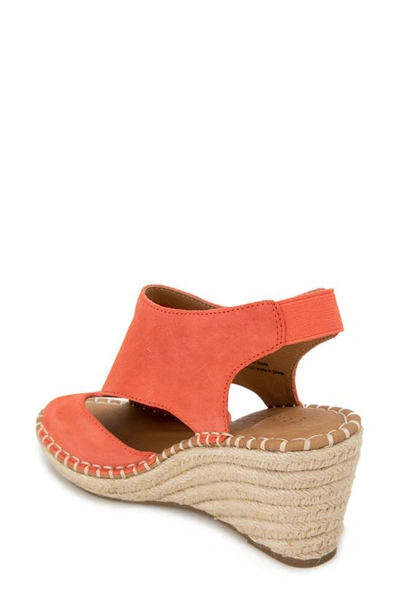 Shop Gentle Souls By Kenneth Cole Cody Espadrille Wedge Sandal In Bright Coral Suede