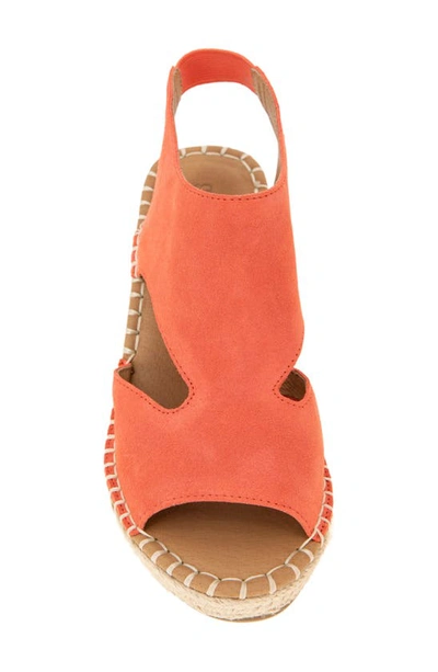 Shop Gentle Souls By Kenneth Cole Cody Espadrille Wedge Sandal In Bright Coral Suede