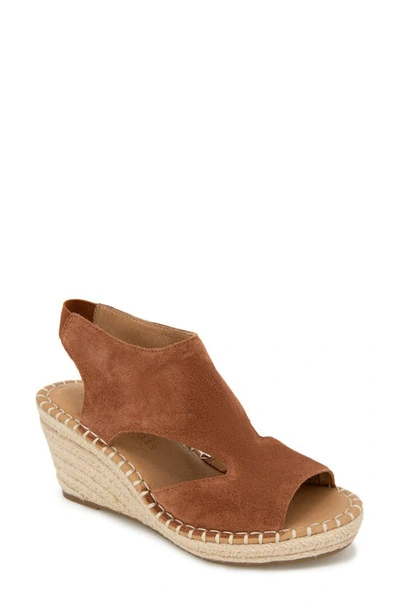 Shop Gentle Souls By Kenneth Cole Cody Espadrille Wedge Sandal In Pecan Suede