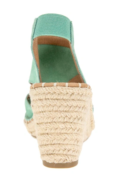 Gentle Souls By Kenneth Cole Cody Espadrille Wedge Sandal In Mint Suede