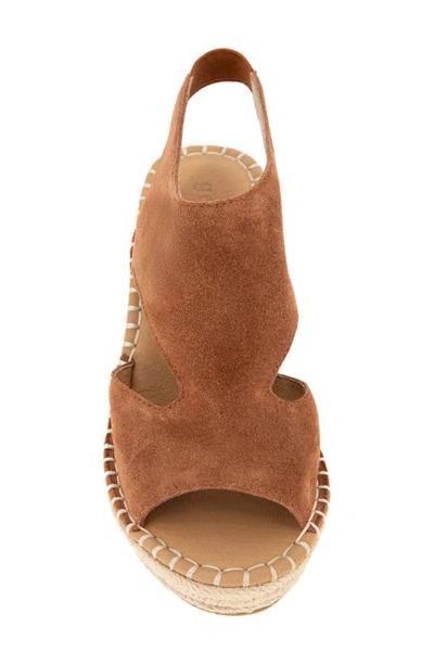 Gentle Souls By Kenneth Cole Cody Espadrille Wedge Sandal In Pecan Suede
