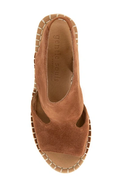 Gentle Souls By Kenneth Cole Cody Espadrille Wedge Sandal In Pecan Suede