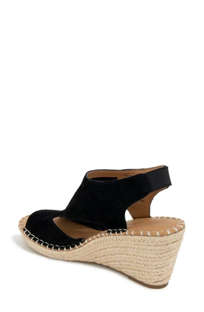 Gentle Souls By Kenneth Cole Cody Espadrille Wedge Sandal In Black