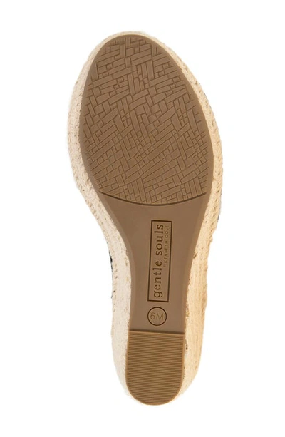 Gentle Souls By Kenneth Cole Cody Espadrille Wedge Sandal In Black
