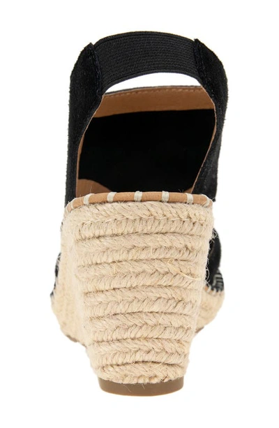 Gentle Souls By Kenneth Cole Cody Espadrille Wedge Sandal In Black