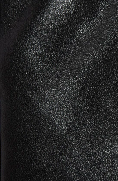 Shop Versace Medusa Biggie Belted Leather Miniskirt In Black