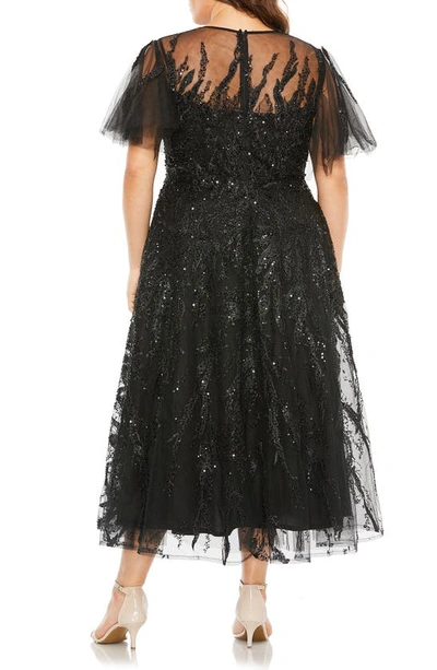 Shop Fabulouss By Mac Duggal Sequin Tulle Cocktail Dress In Black
