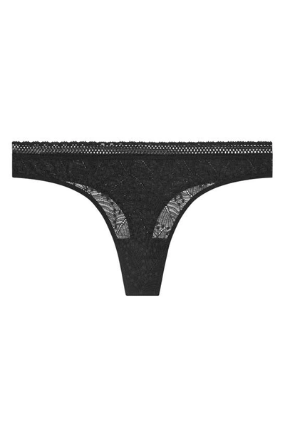 Shop Simone Perele Comete Lace Tanga In Black