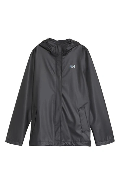 Shop Helly Hansen Moss Waterproof Rain Jacket In Black