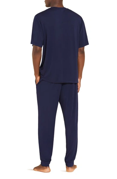 Eberjey Henry Short Sleeve Pajamas In True Navy