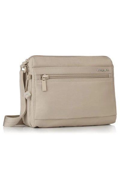 Hedgren Eye Rfid Water Repellent Shoulder Bag In Cashmere Beige