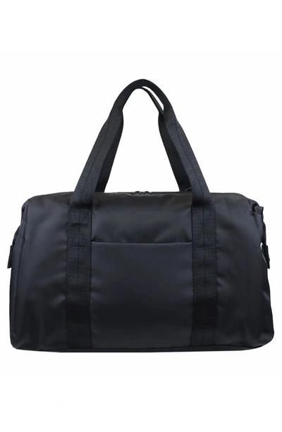 Shop Hedgren Bound Water Repellent Recycled Polyester Duffle Bag In Black
