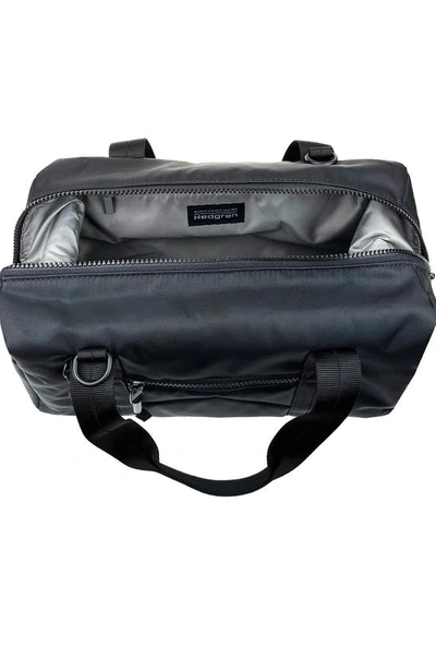 Shop Hedgren Bound Water Repellent Recycled Polyester Duffle Bag In Black