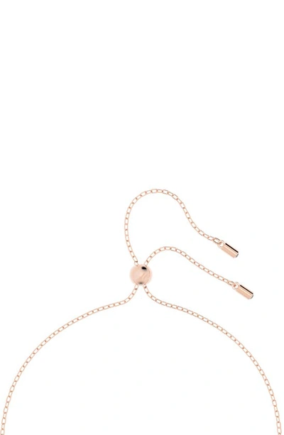 Swarovski Hollow Pendant Necklace In Rose Gold