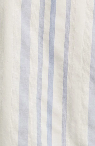 Shop Nn07 Julio 5412 Stripe Short Sleeve Button-up Camp Shirt In Blue Stripe 720