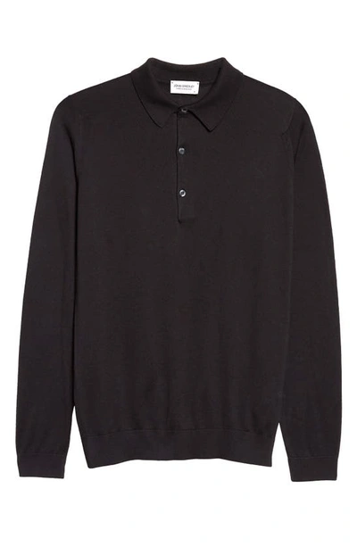 Shop John Smedley Bradwell Cotton Sweater In Black