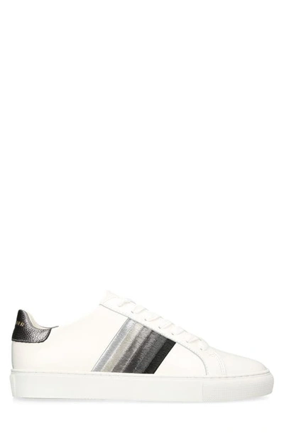 Shop Kurt Geiger Lennon Embroidered Sneaker In White/ Grey