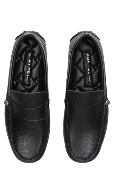 Shop Kurt Geiger Stirling Moc Toe Driving Shoe In Black