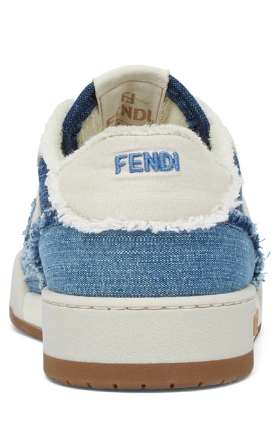 Shop Fendi Match Denim Sneaker In Deni B Ice Blu Lg Bl