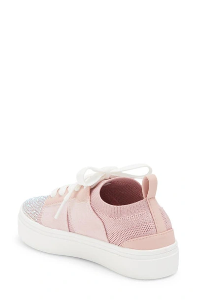 Shop Vince Camuto Kids' Rhinestone Fashion Sneaker In Blush