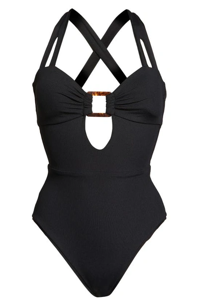 Shop Becca Fine Line One-piece Swimsuit In Black